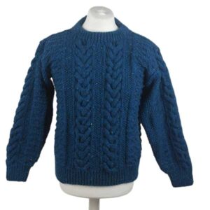 1G Pegasus Crew Neck Sweater in Turquoise 7045: Front